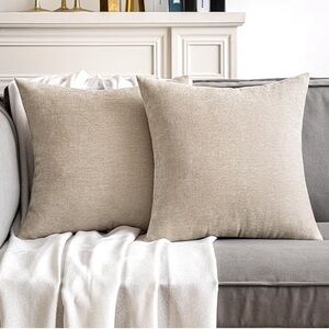 Farmhouse Chenille Pillow Covers (26x26)